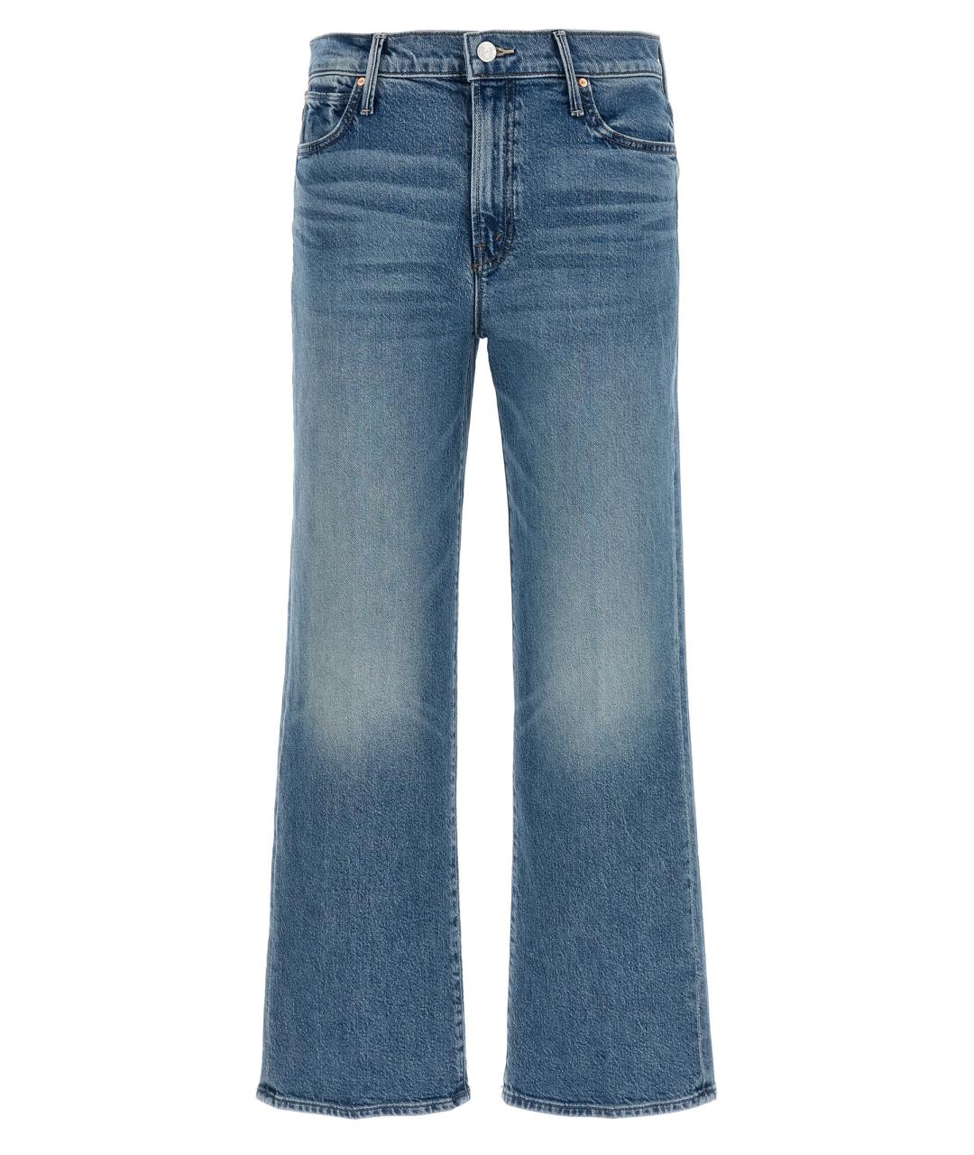 MOTHER Синие хлопко-лиоцелловые прямые джинсы, фото 1