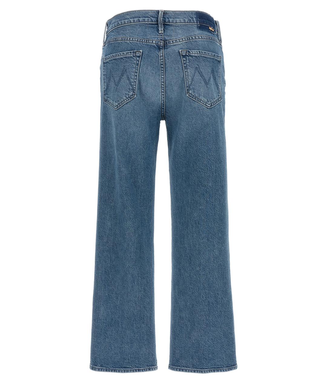 MOTHER Синие хлопко-лиоцелловые прямые джинсы, фото 2