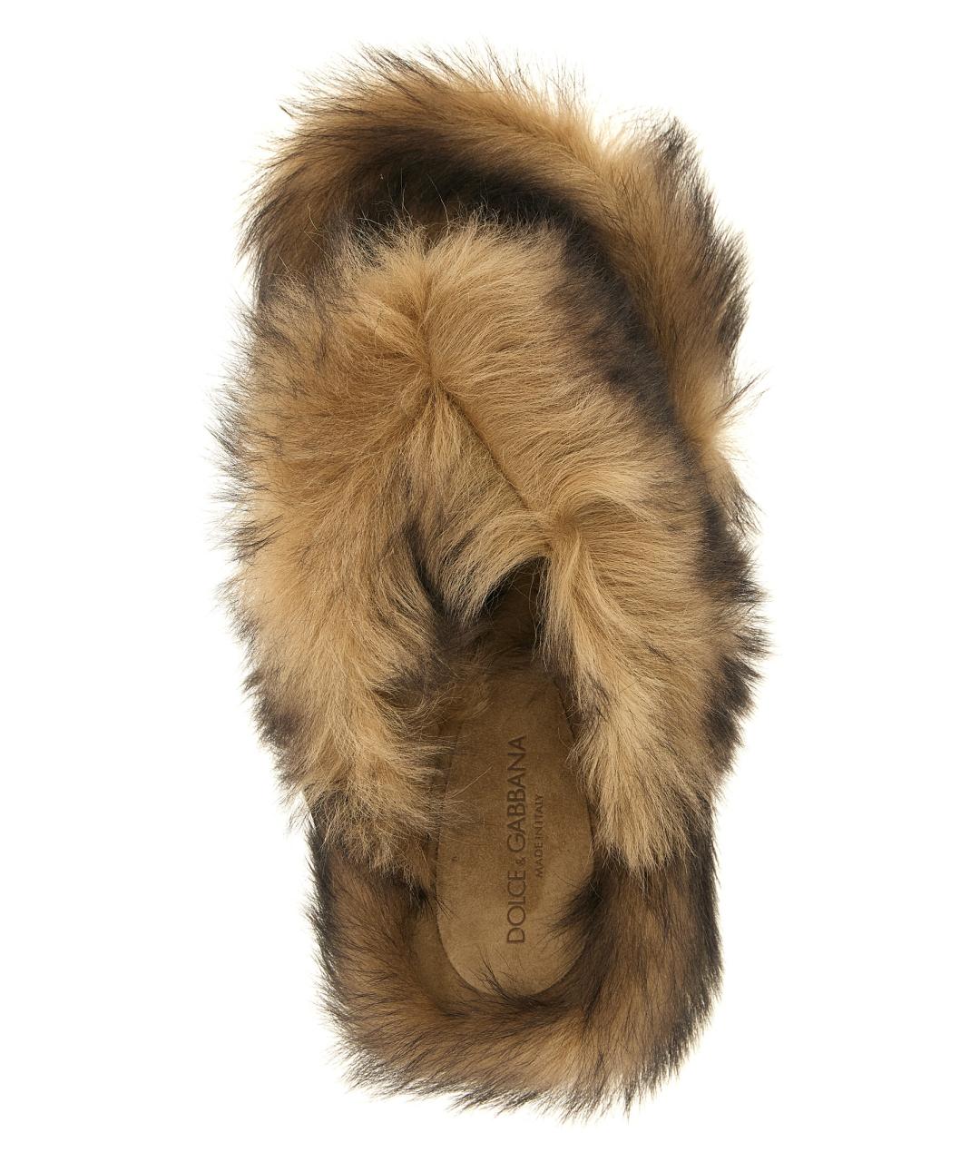 DOLCE&GABBANA Коричневые шлепанцы, фото 4