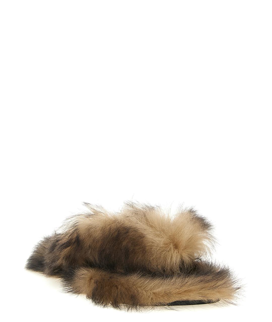 DOLCE&GABBANA Коричневые шлепанцы, фото 2