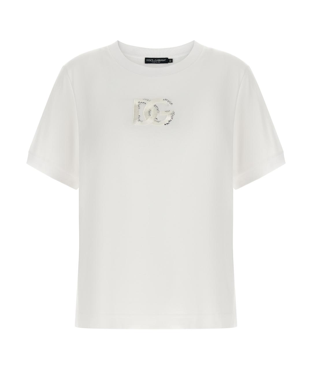 DOLCE&GABBANA Белая хлопковая футболка, фото 1