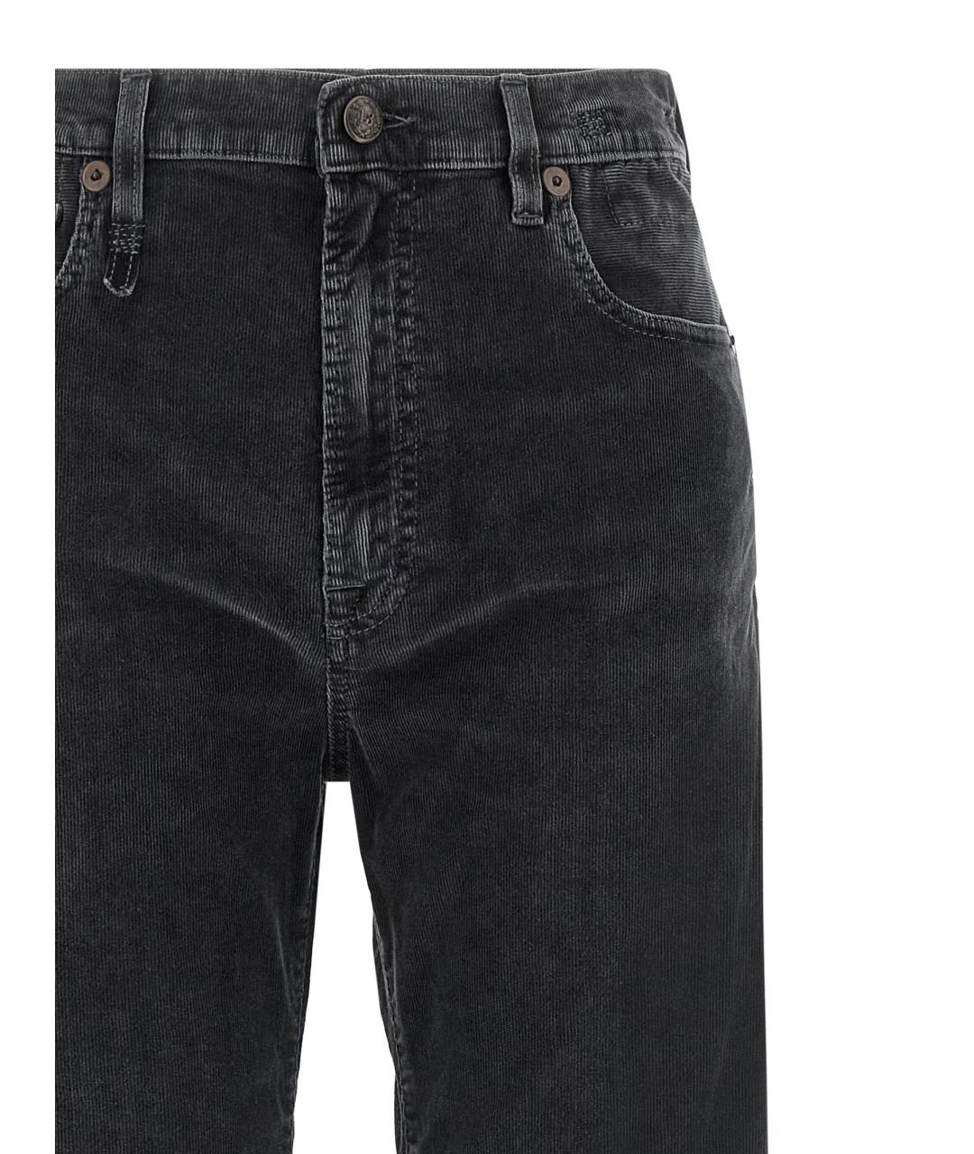 R13 Черные хлопковые джинсы клеш, фото 3