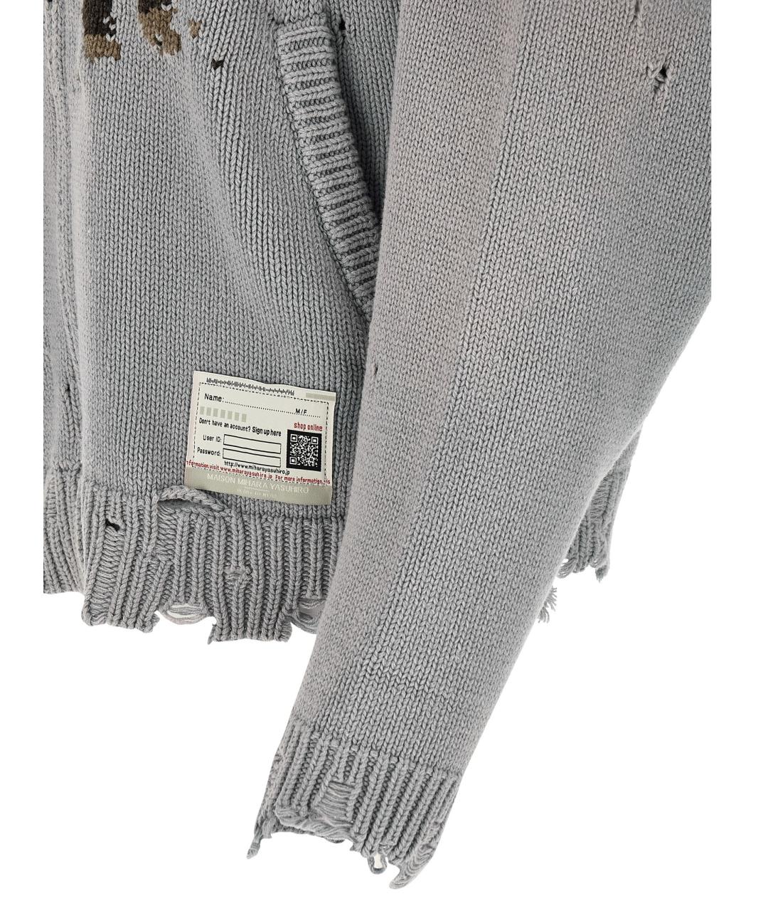 MAISON MIHARA YASUHIRO Серый хлопковый кардиган, фото 4