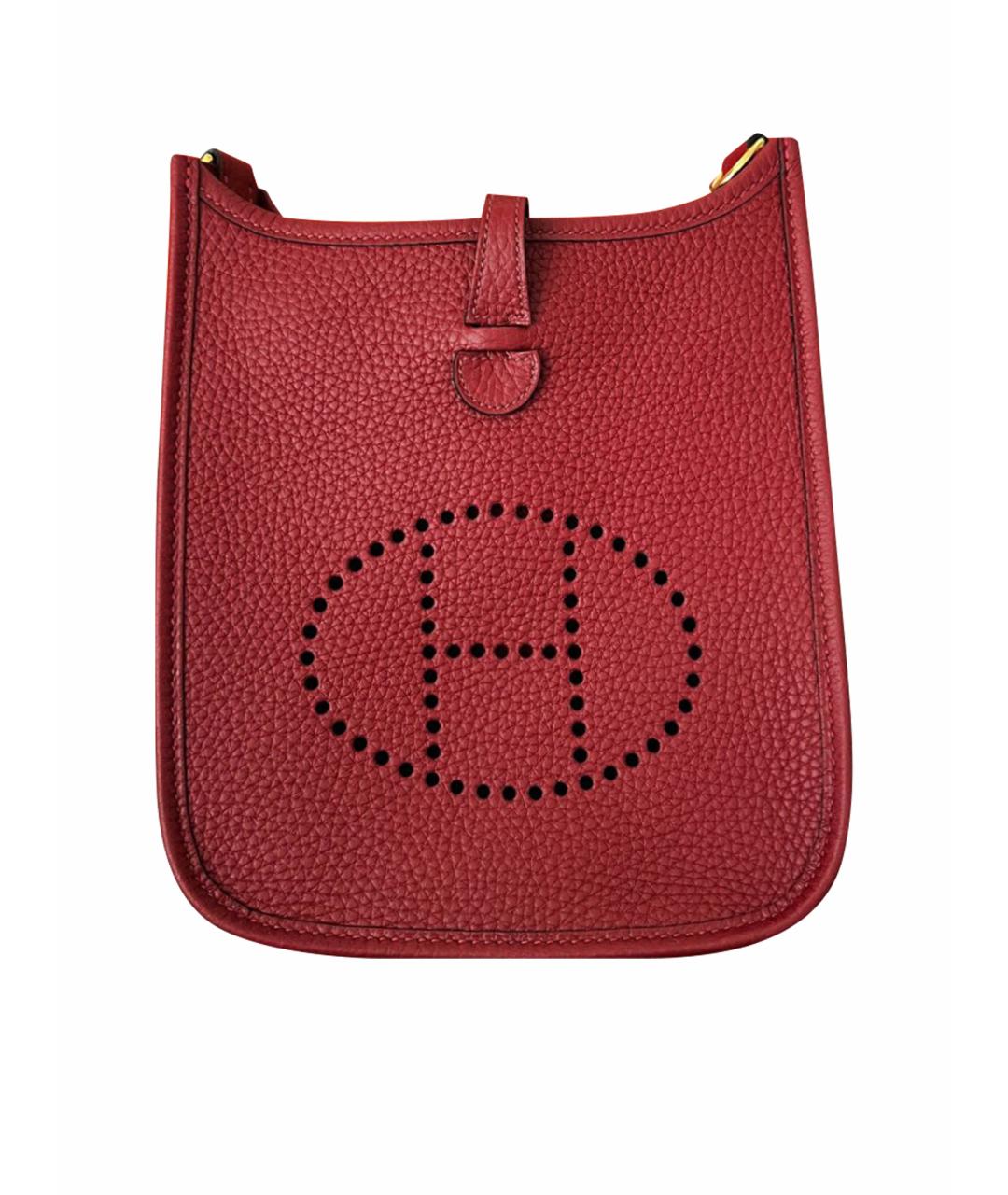 HERMES Бордовая кожаная сумка через плечо, фото 1