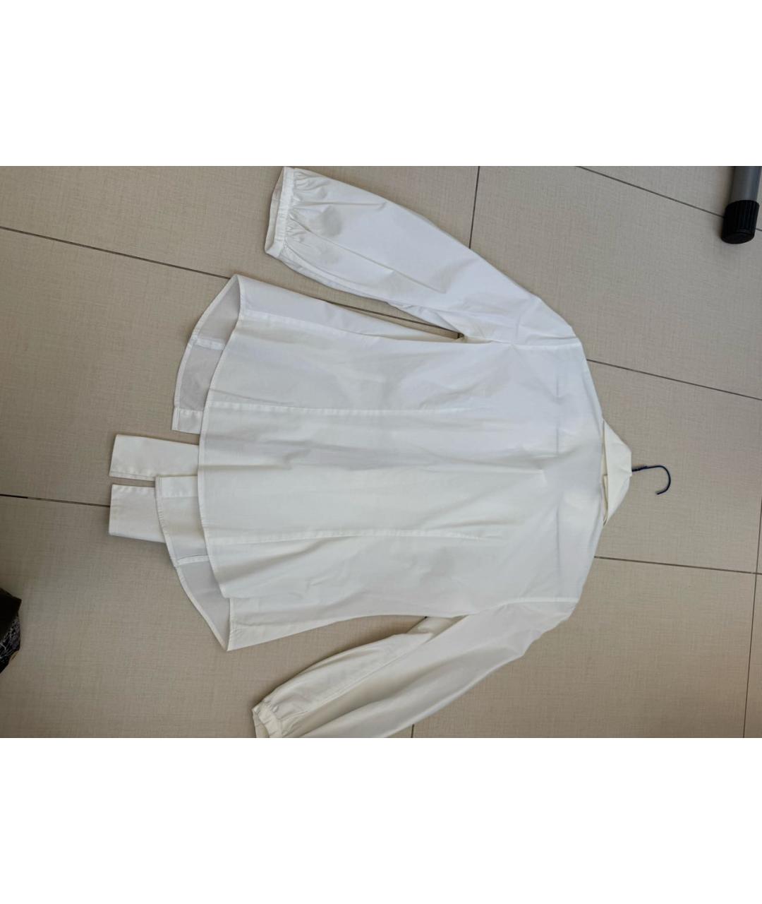 MAX MARA Белая хлопковая рубашка, фото 2