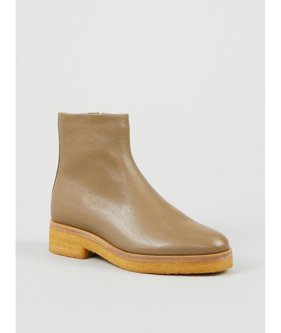 THE ROW Бежевые кожаные ботинки, фото 4