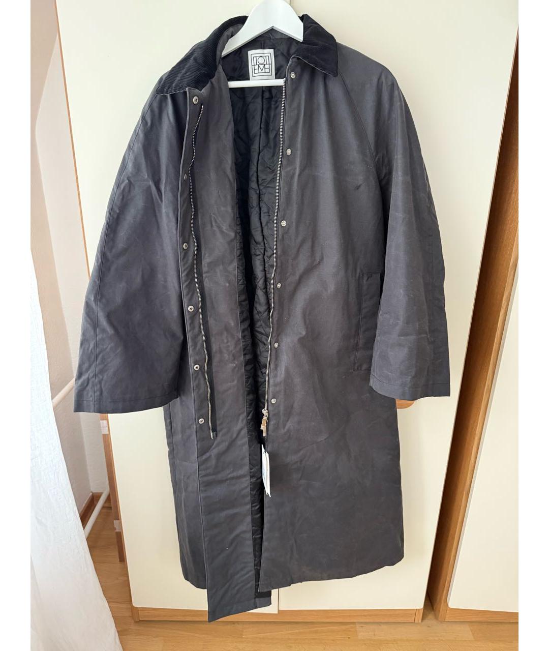 TOTEME Черный хлопковый тренч/плащ, фото 3