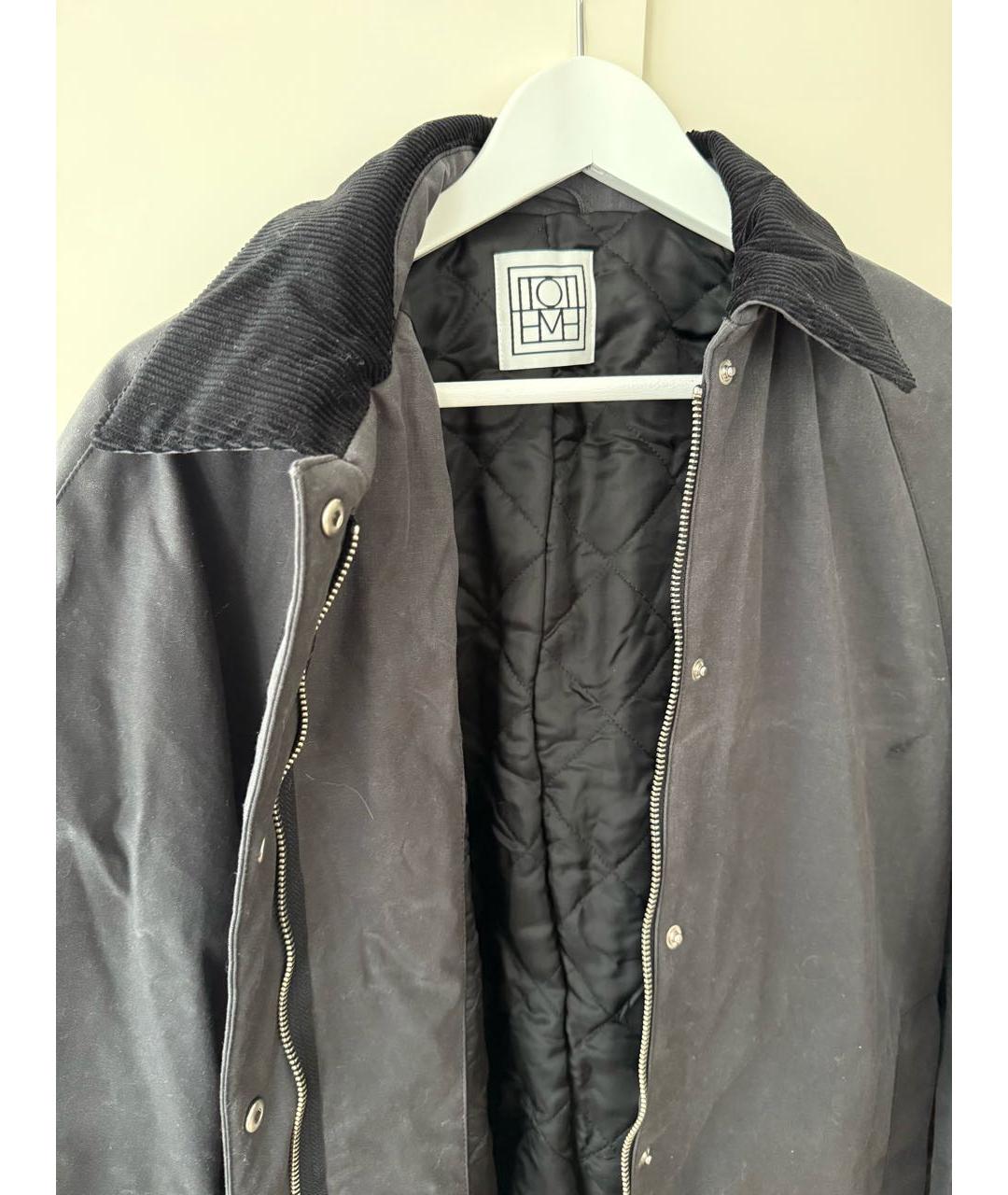 TOTEME Черный хлопковый тренч/плащ, фото 4