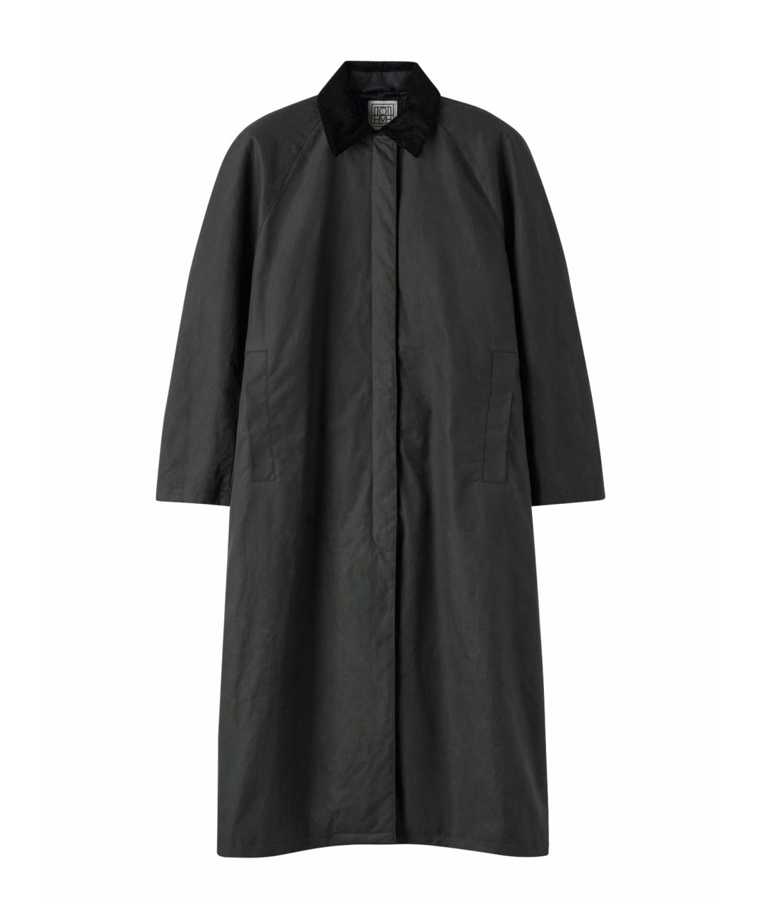 TOTEME Черный хлопковый тренч/плащ, фото 1