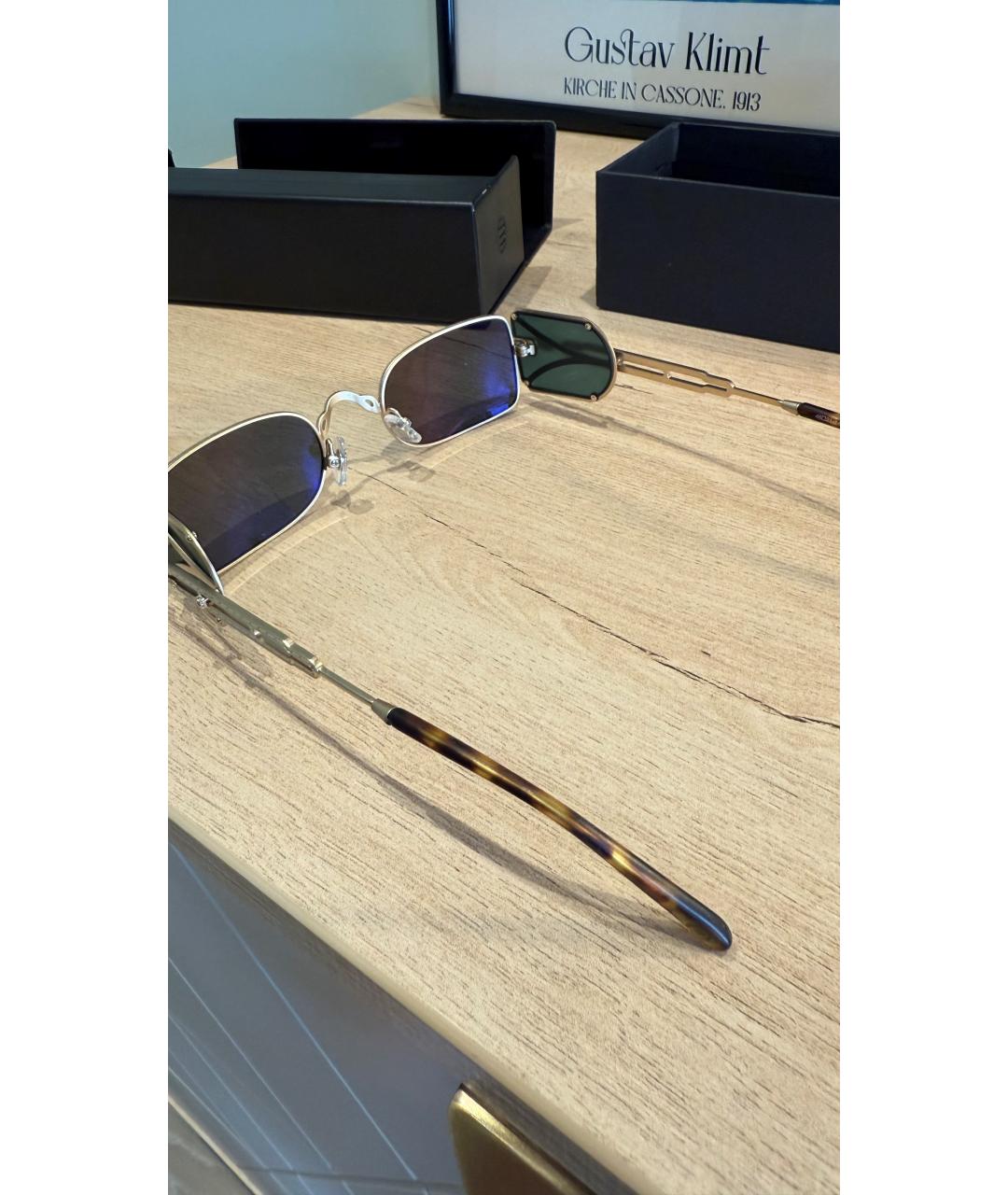 MATSUDA Золотые металлические солнцезащитные очки, фото 7