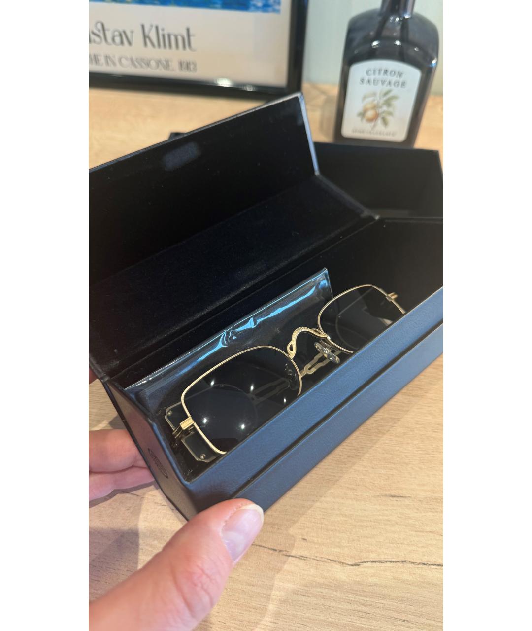 MATSUDA Золотые металлические солнцезащитные очки, фото 2