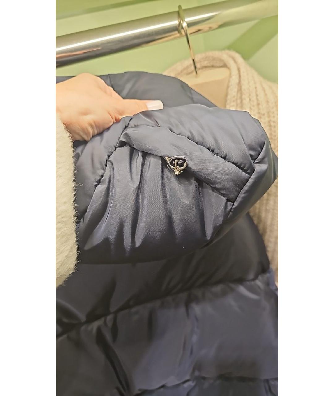 PRADA Темно-синий полиэстеровый пуховик, фото 7