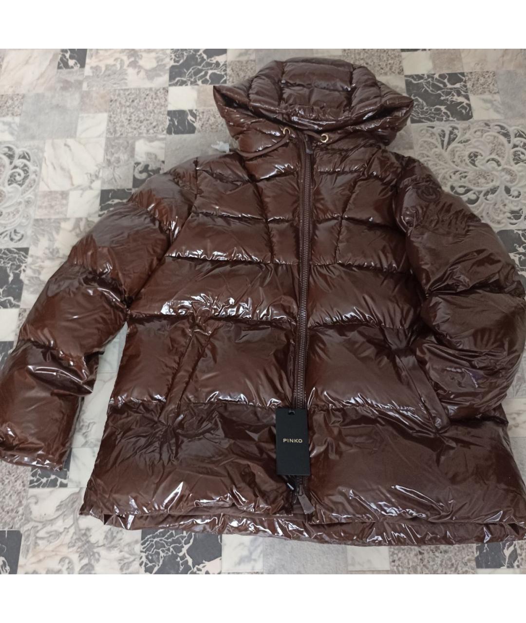 PINKO Коричневый пуховик, фото 4