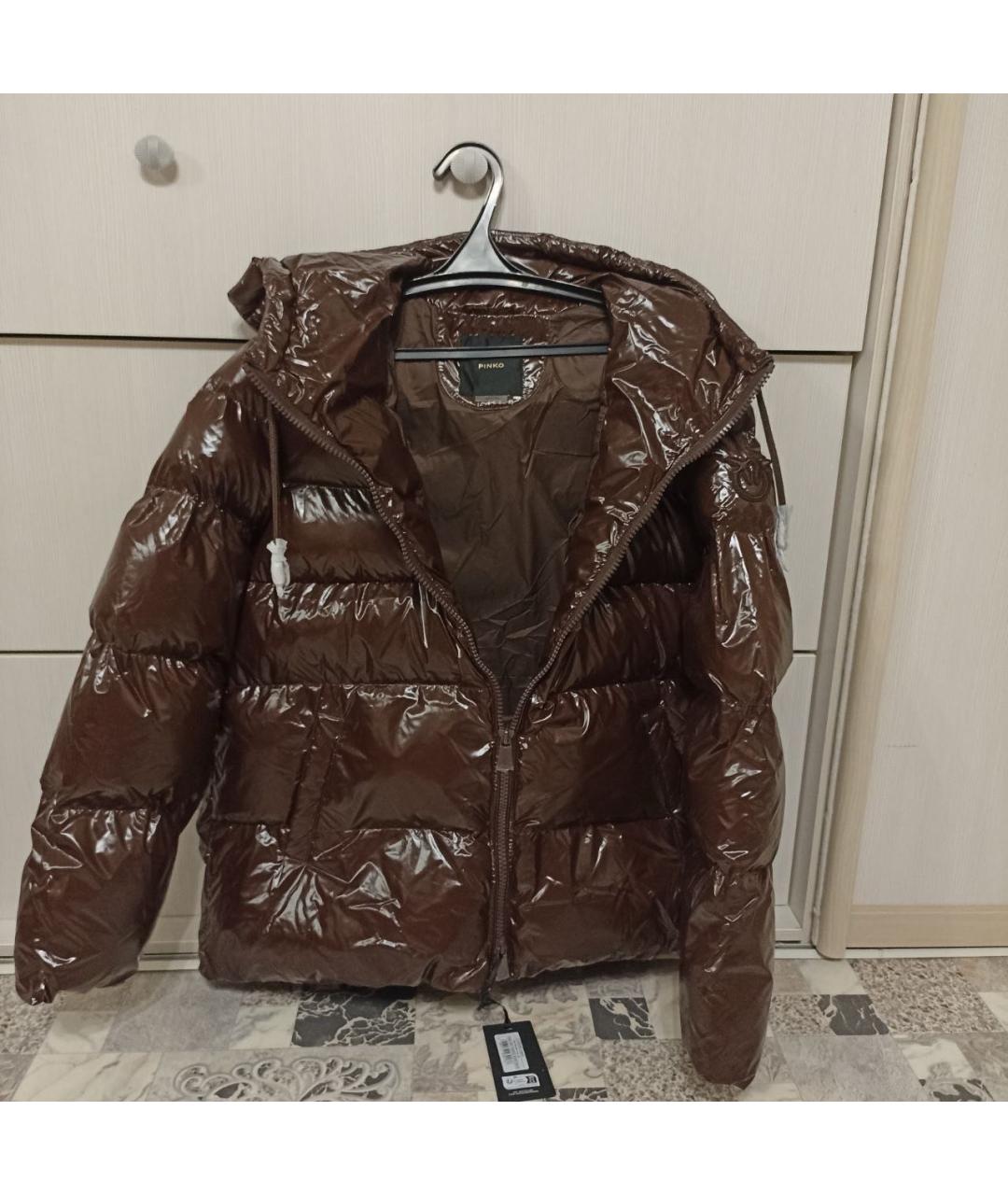 PINKO Коричневый пуховик, фото 2