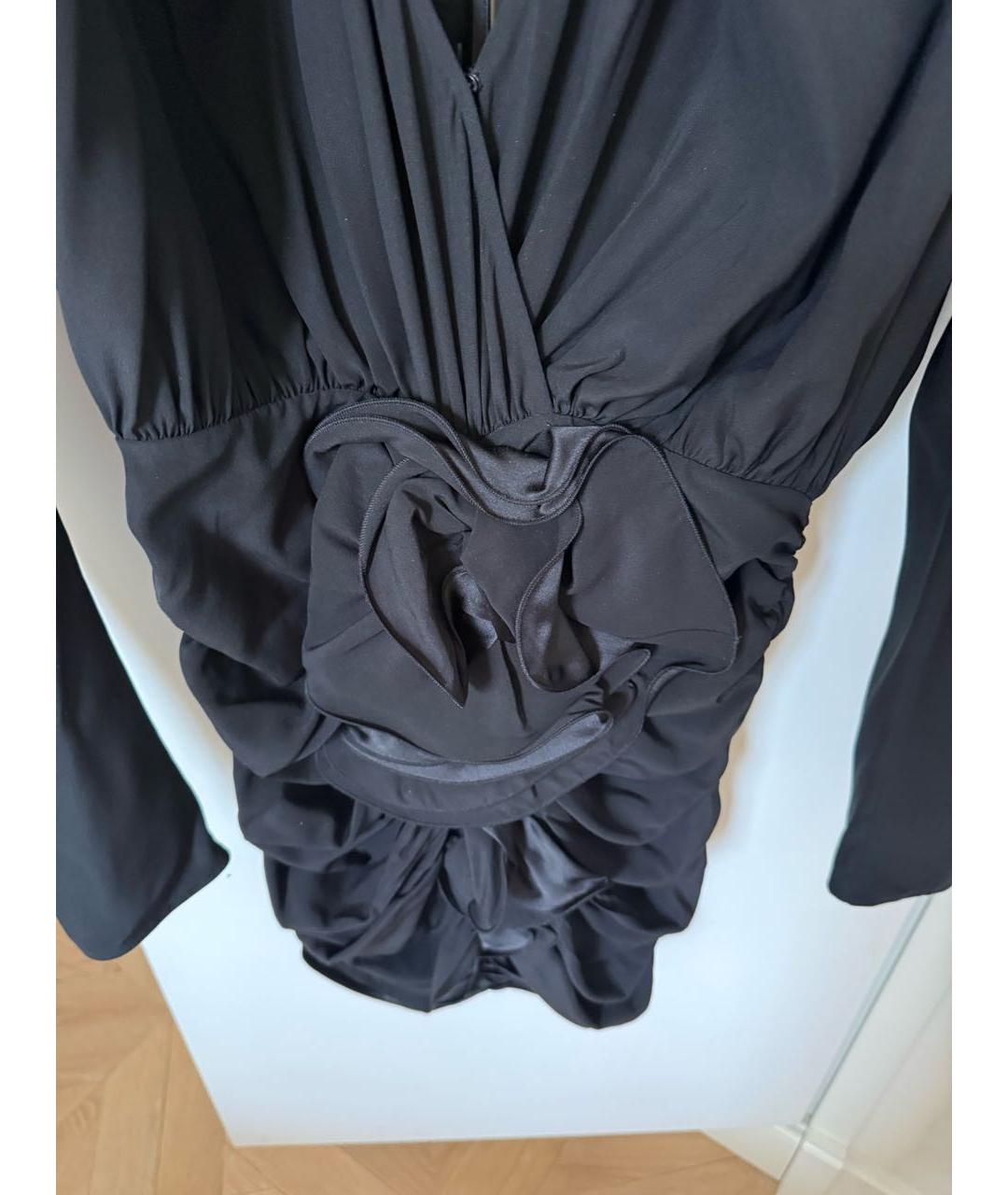 MAGDA BUTRYM Черное шелковое коктейльное платье, фото 4