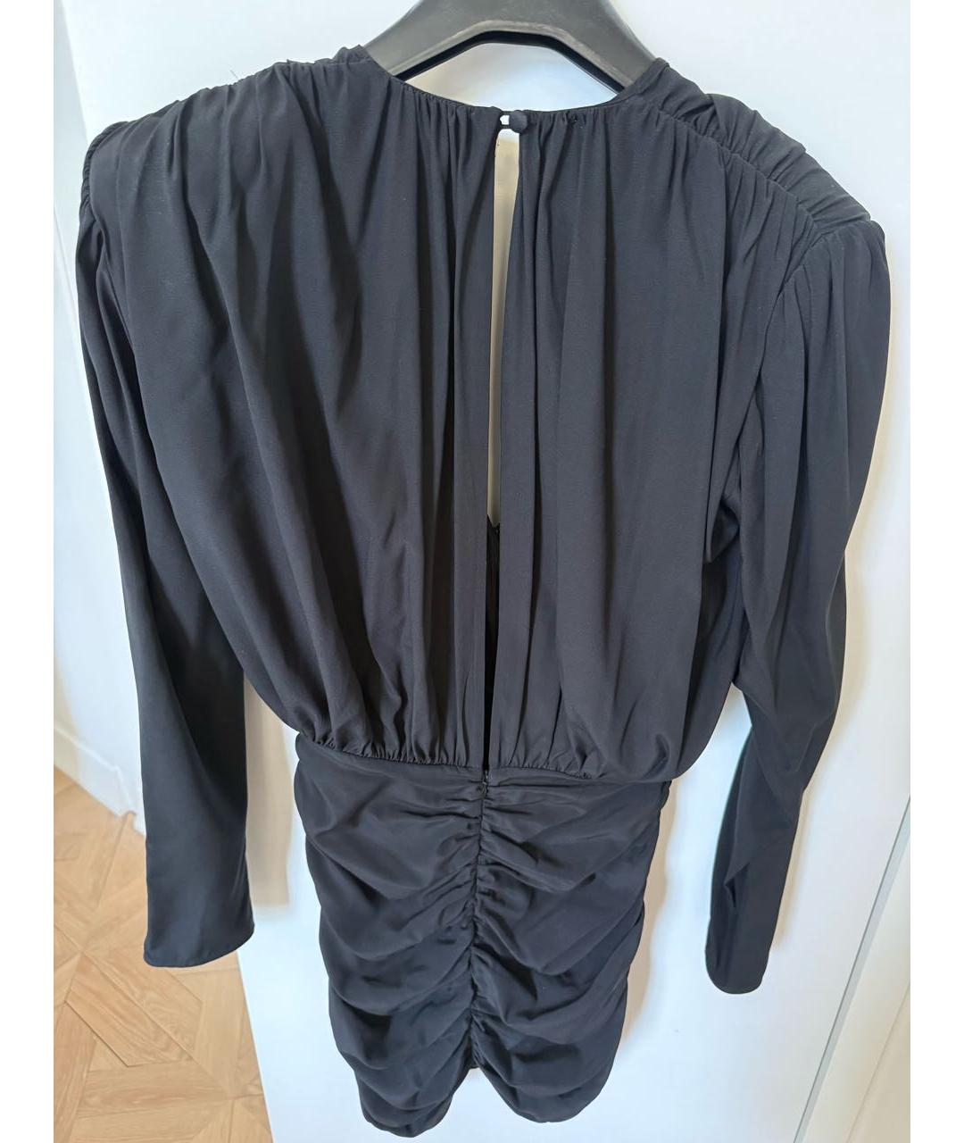 MAGDA BUTRYM Черное шелковое коктейльное платье, фото 2