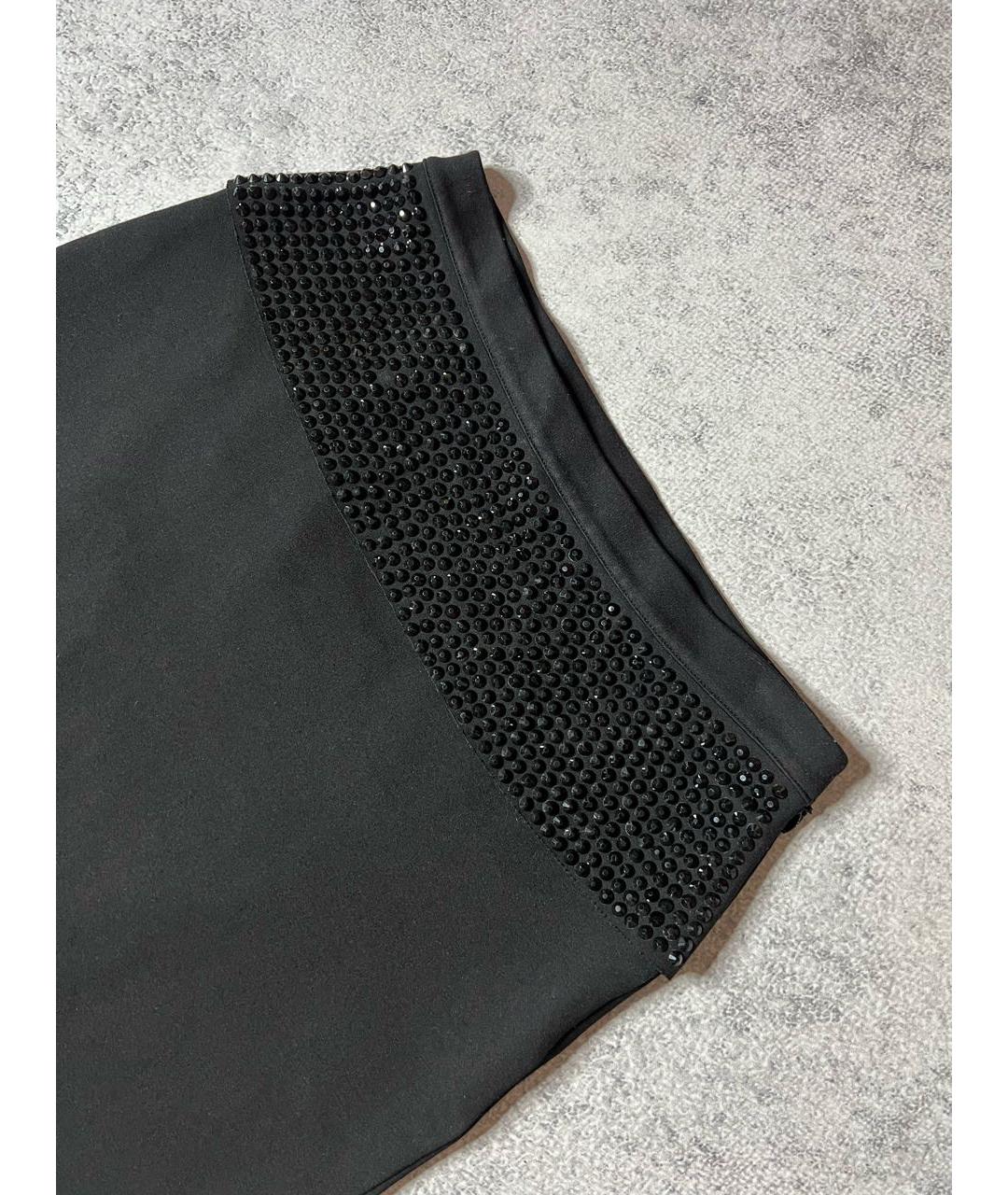 PHILIPP PLEIN Черная вискозная юбка миди, фото 4