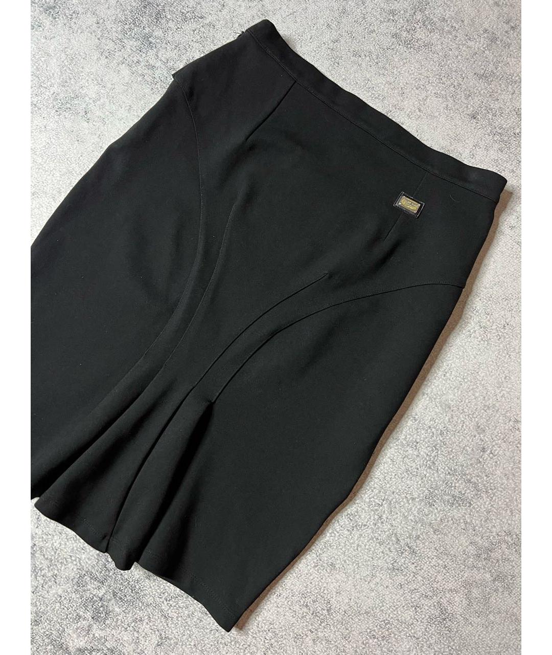 PHILIPP PLEIN Черная вискозная юбка миди, фото 7