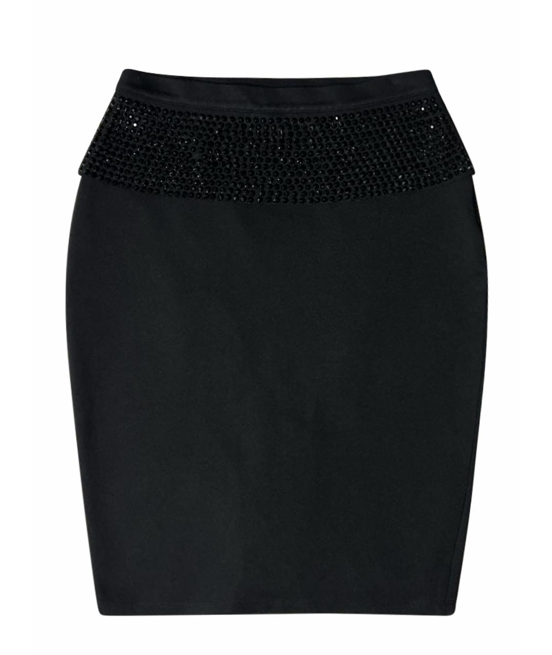 PHILIPP PLEIN Черная вискозная юбка миди, фото 1