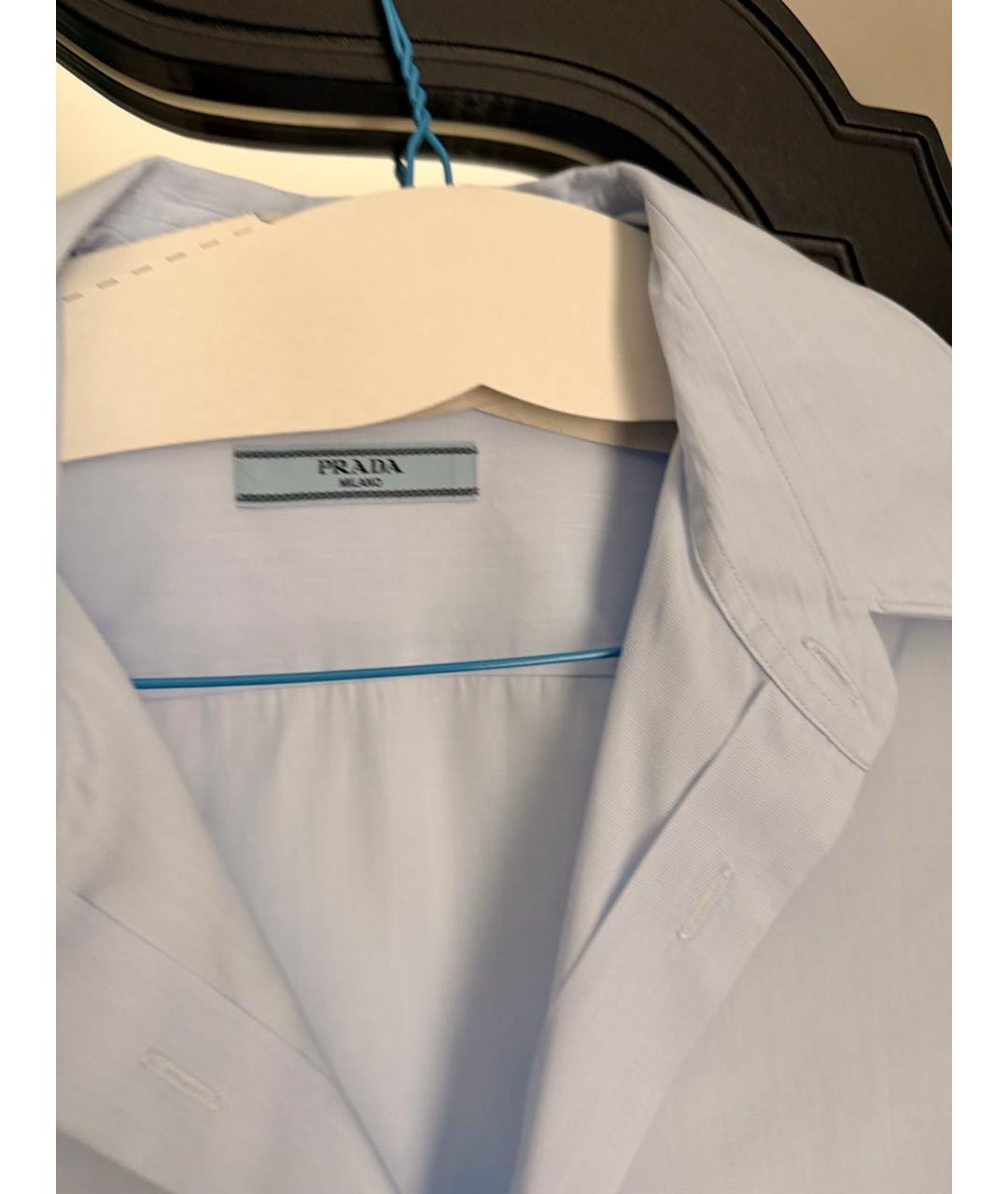 PRADA Голубая хлопковая рубашка, фото 4
