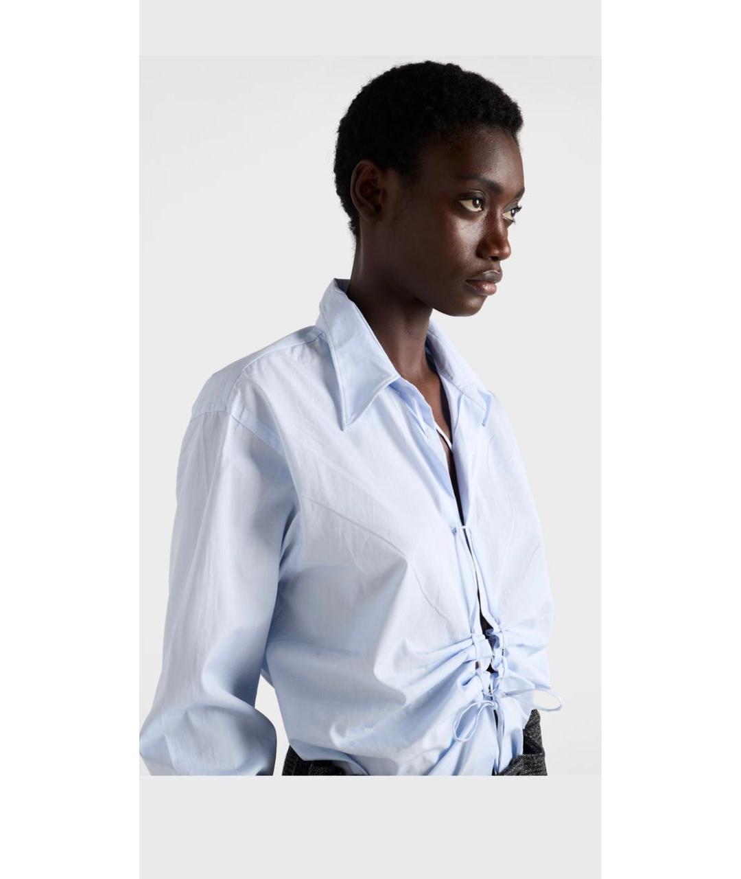 PRADA Голубая хлопковая рубашка, фото 3
