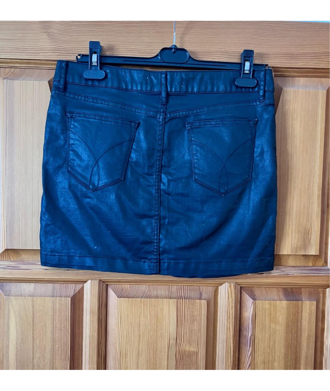 CALVIN KLEIN Черная юбка мини, фото 2