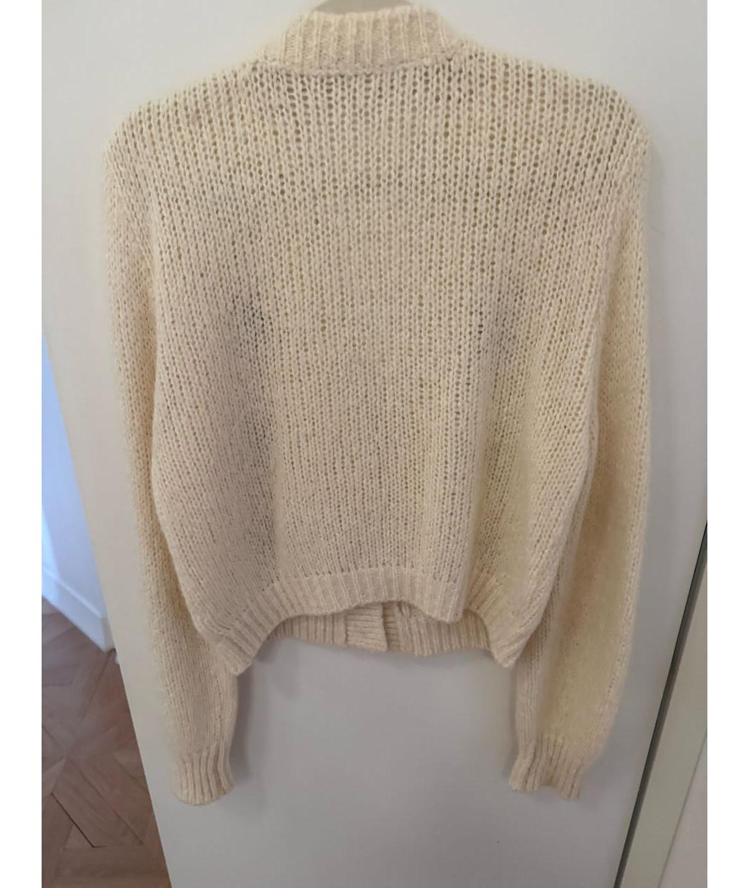 ALESSANDRA RICH Бежевый шерстяной кардиган, фото 2