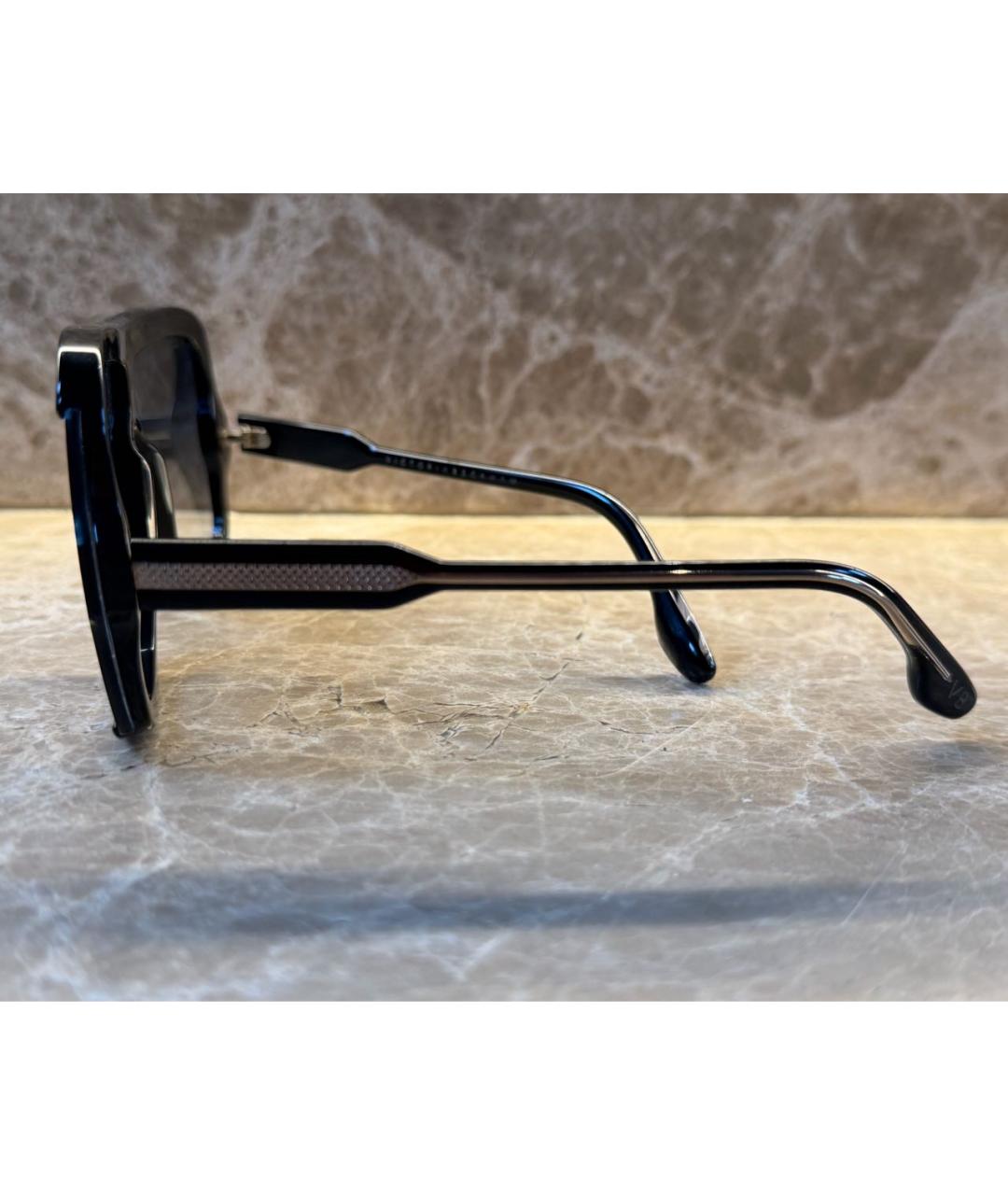 VICTORIA BECKHAM Темно-синие пластиковые солнцезащитные очки, фото 2