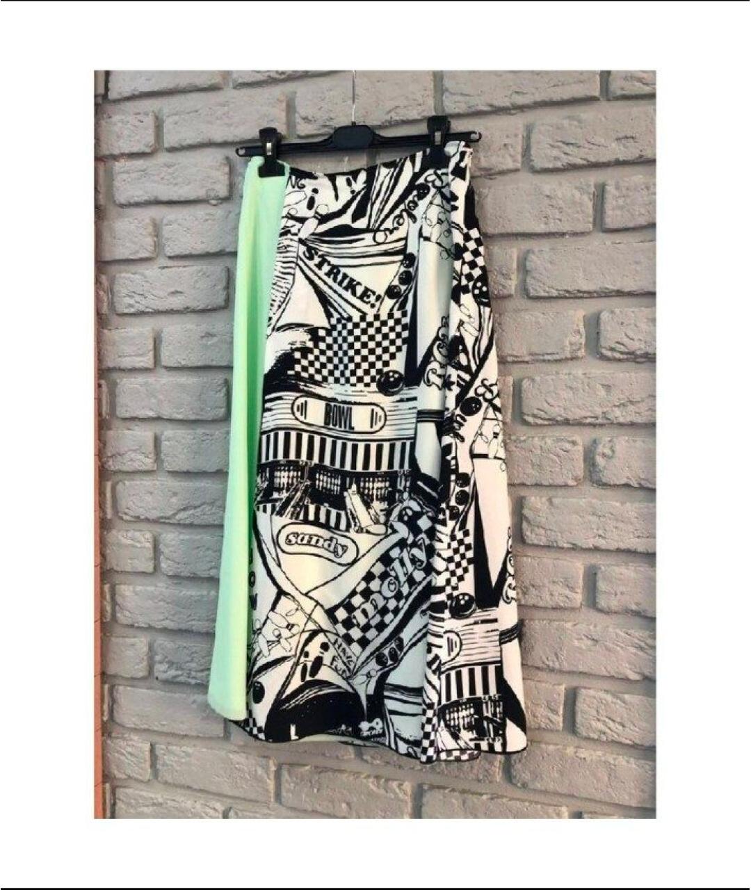 SPORT MAX CODE Зеленая полиэстеровая юбка миди, фото 2