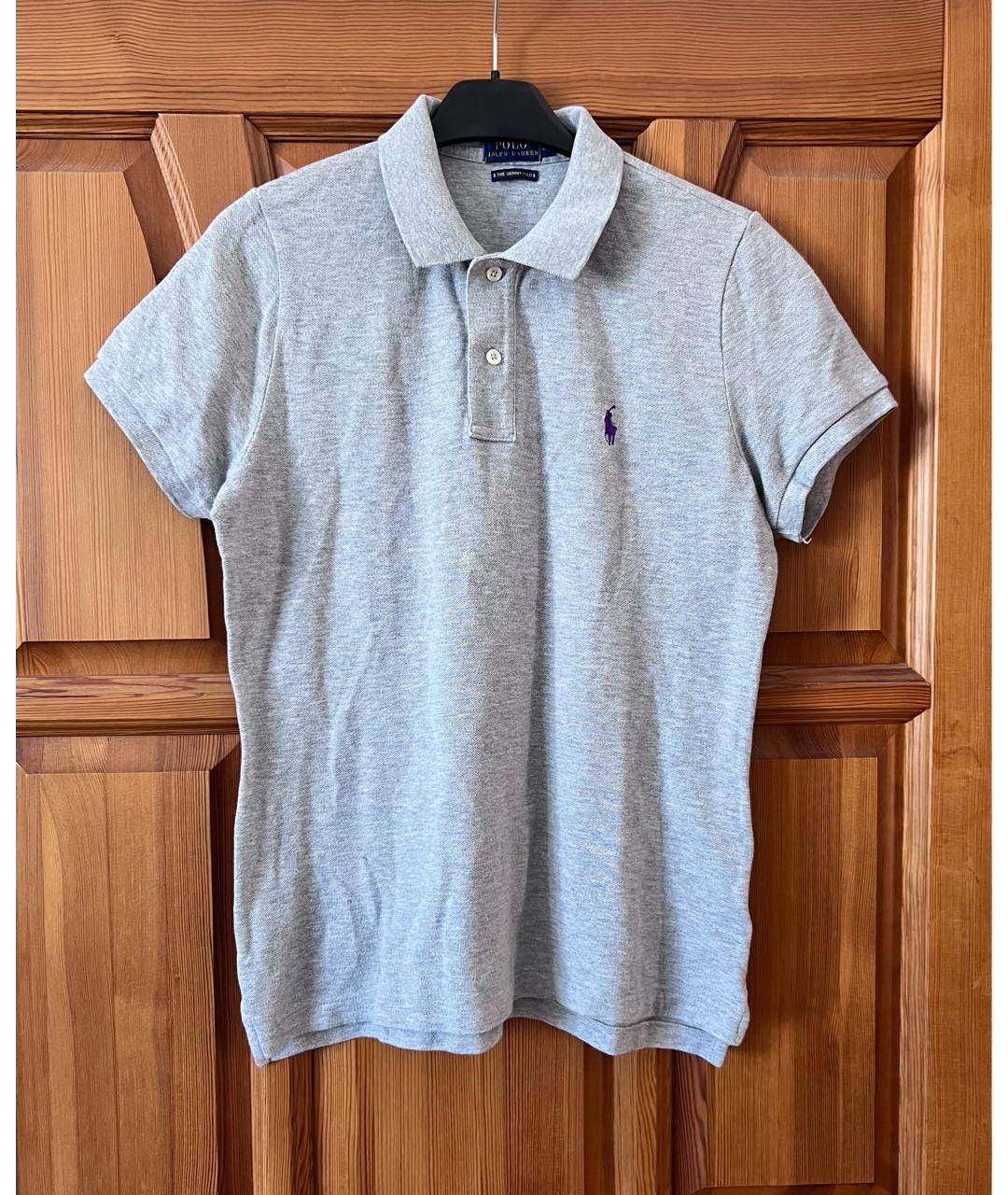 POLO RALPH LAUREN Серая хлопковая футболка, фото 4