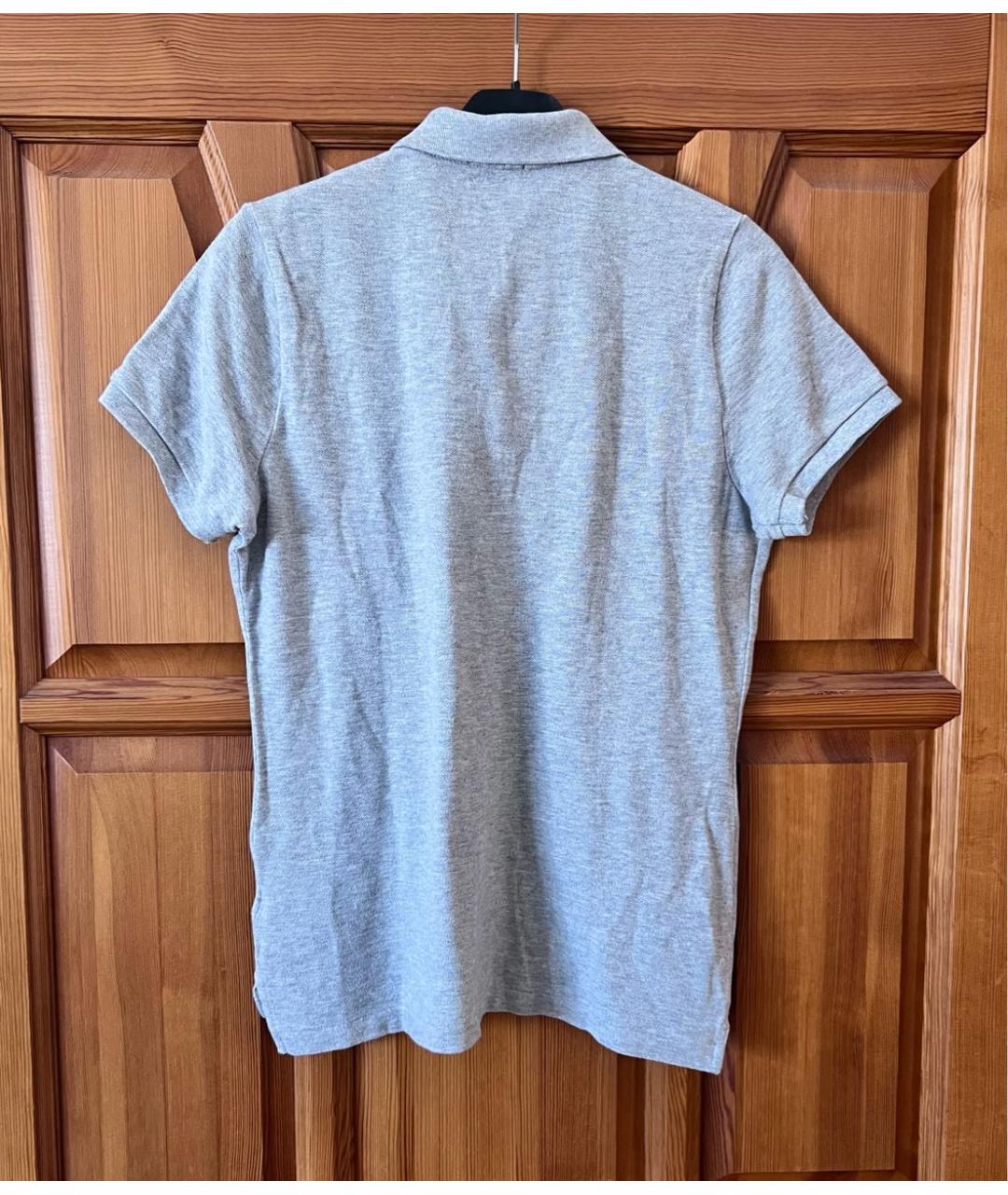 POLO RALPH LAUREN Серая хлопковая футболка, фото 2