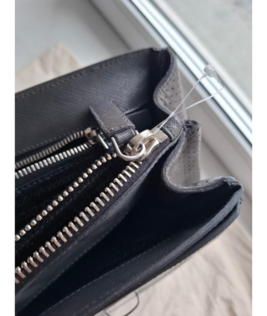 PRADA Серый кожаный портфель, фото 7