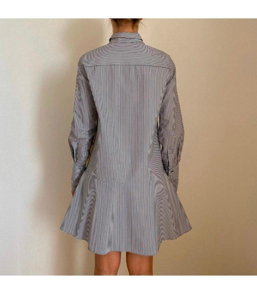 SPORT MAX CODE Серое хлопковое повседневное платье, фото 6