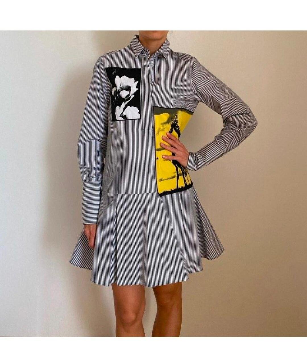 SPORT MAX CODE Серое хлопковое повседневное платье, фото 5