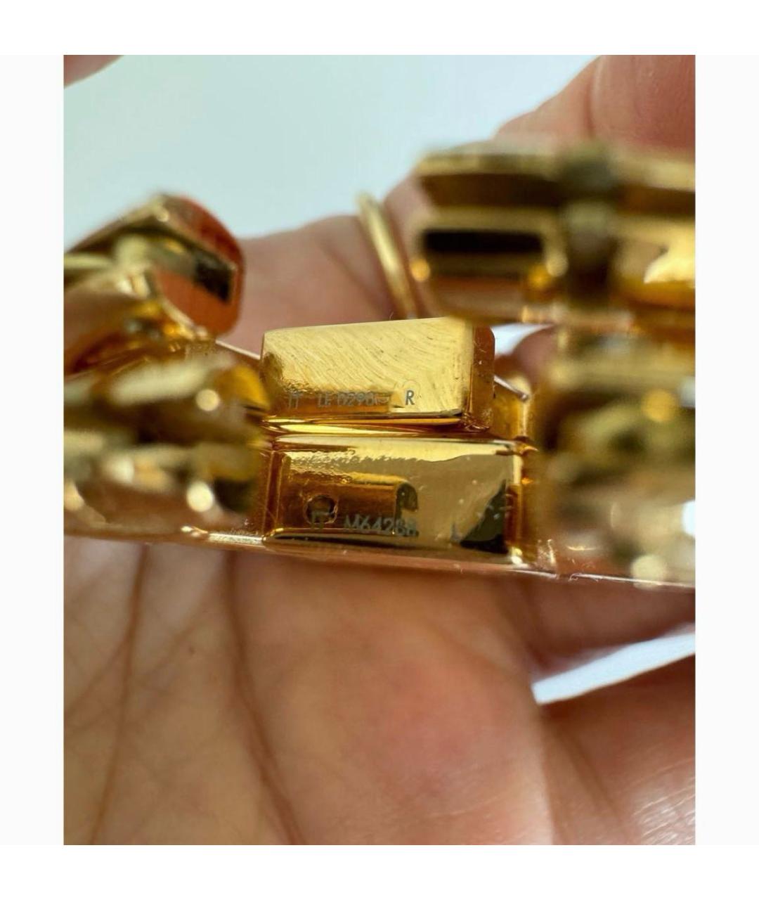 LOUIS VUITTON Золотые металлические серьги, фото 3