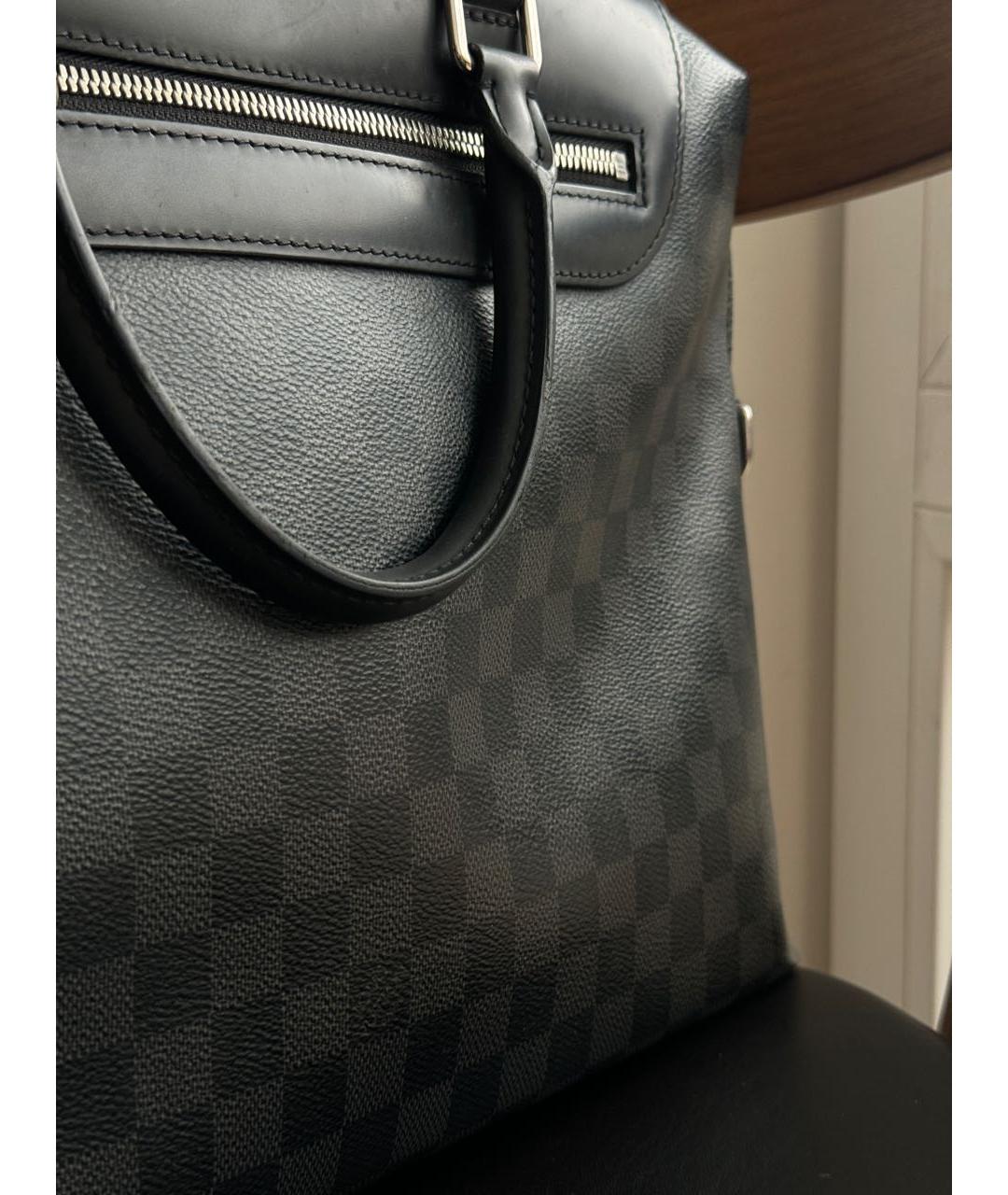 LOUIS VUITTON Антрацитовый портфель, фото 8
