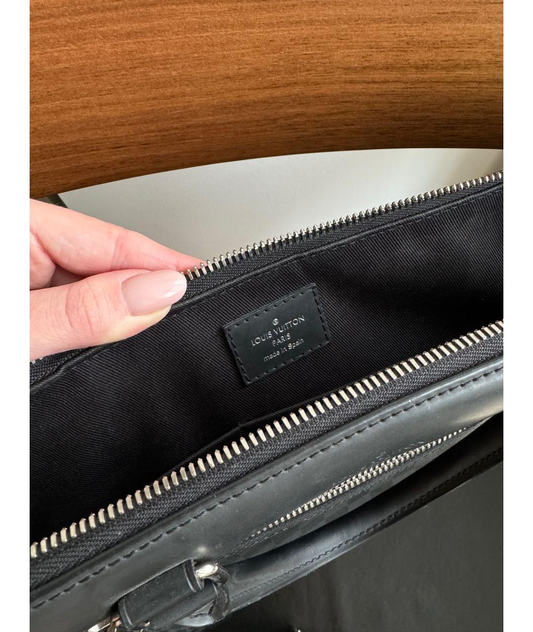 LOUIS VUITTON Антрацитовый портфель, фото 4