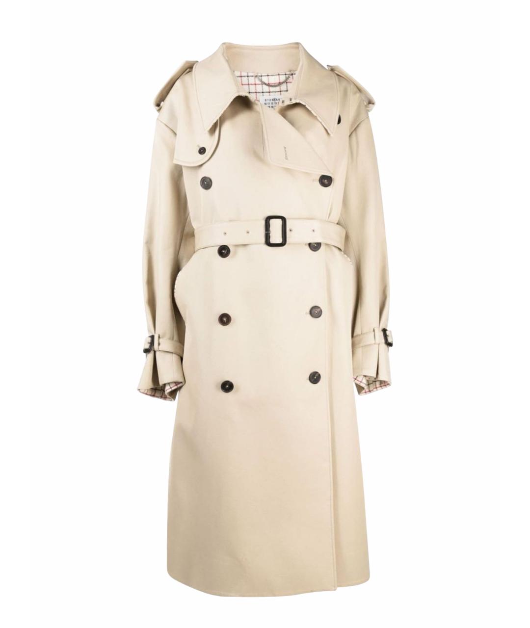 MAISON MARGIELA Бежевый хлопковый тренч/плащ, фото 1