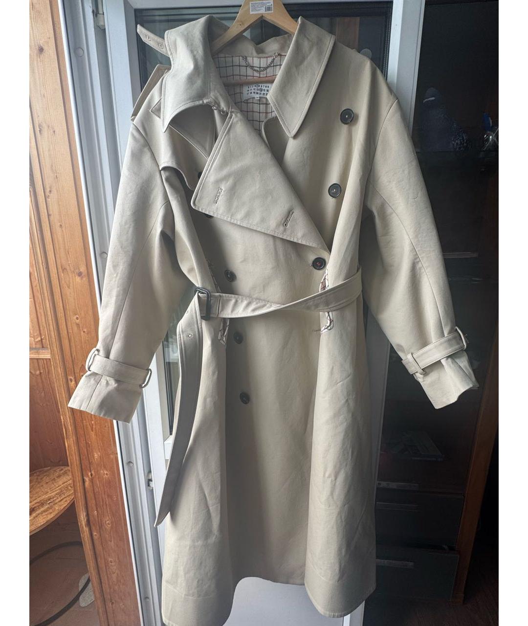 MAISON MARGIELA Бежевый хлопковый тренч/плащ, фото 3