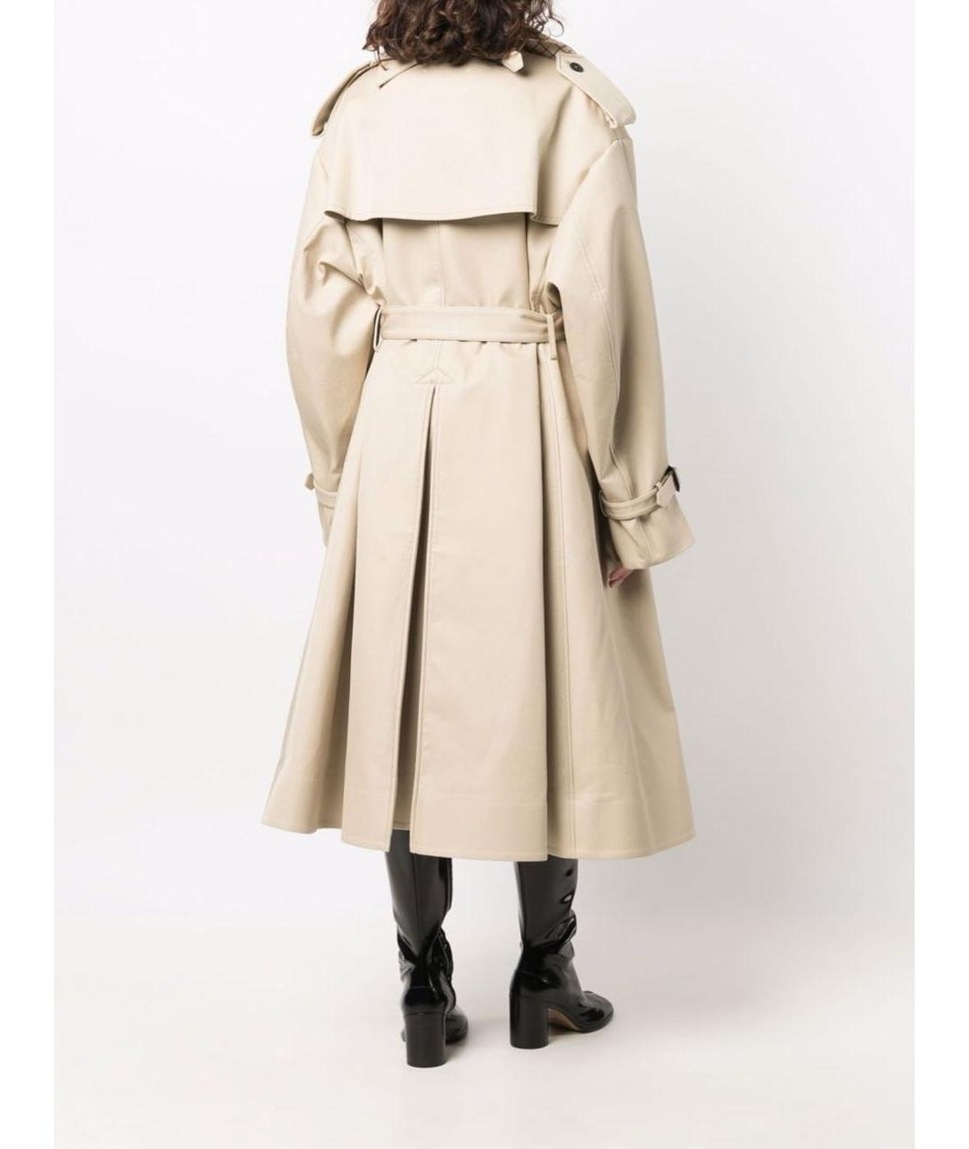 MAISON MARGIELA Бежевый хлопковый тренч/плащ, фото 2