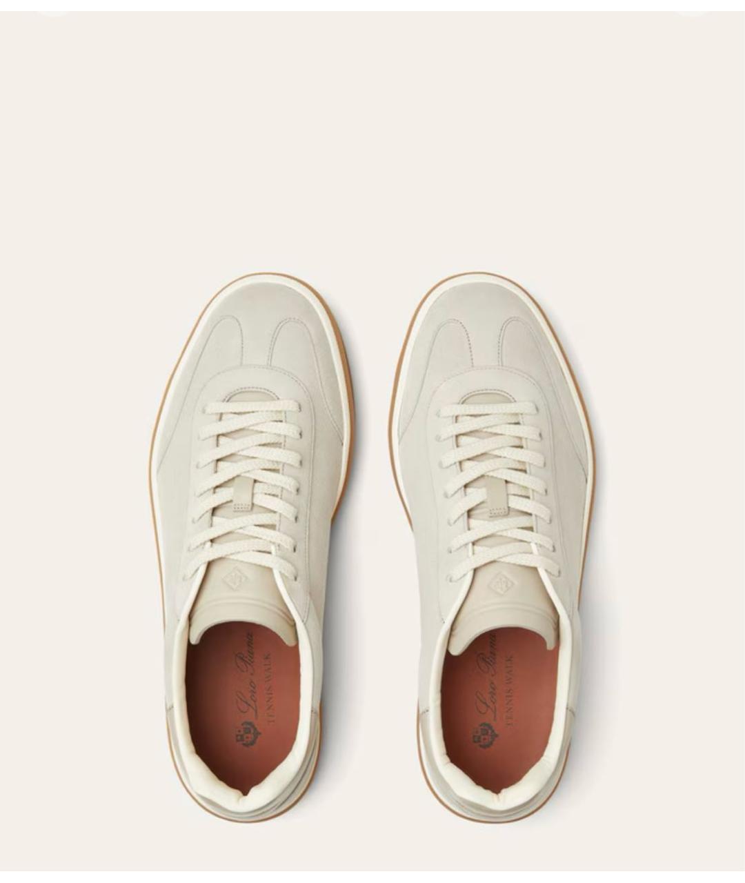 LORO PIANA Серые замшевые низкие кроссовки / кеды, фото 3