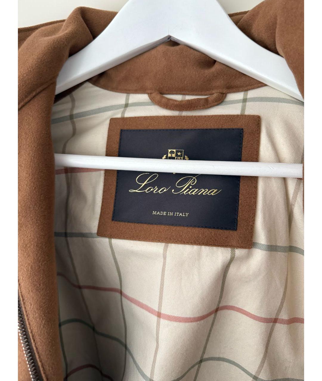 LORO PIANA Коричневое шерстяное пальто, фото 2