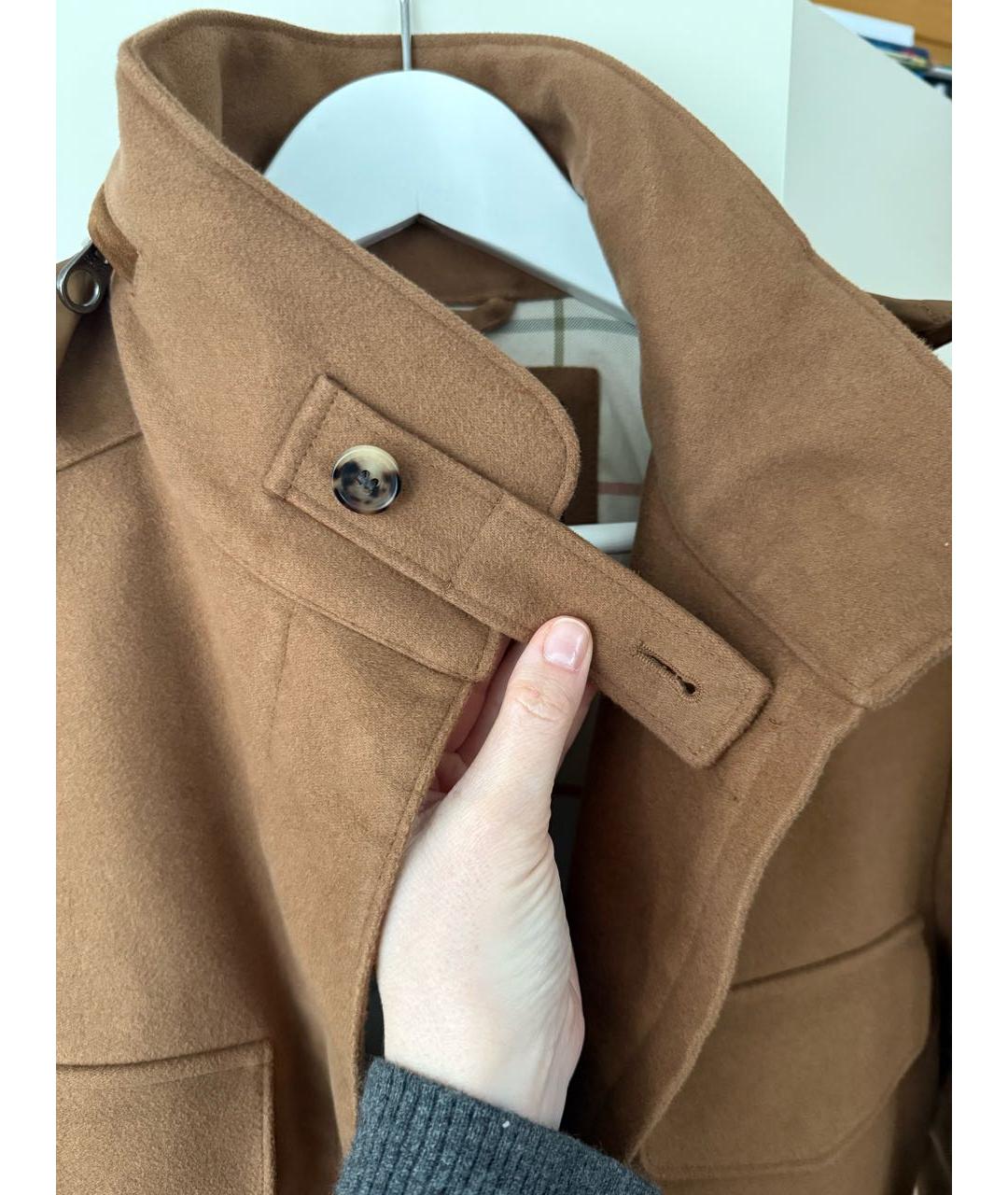 LORO PIANA Коричневое шерстяное пальто, фото 5