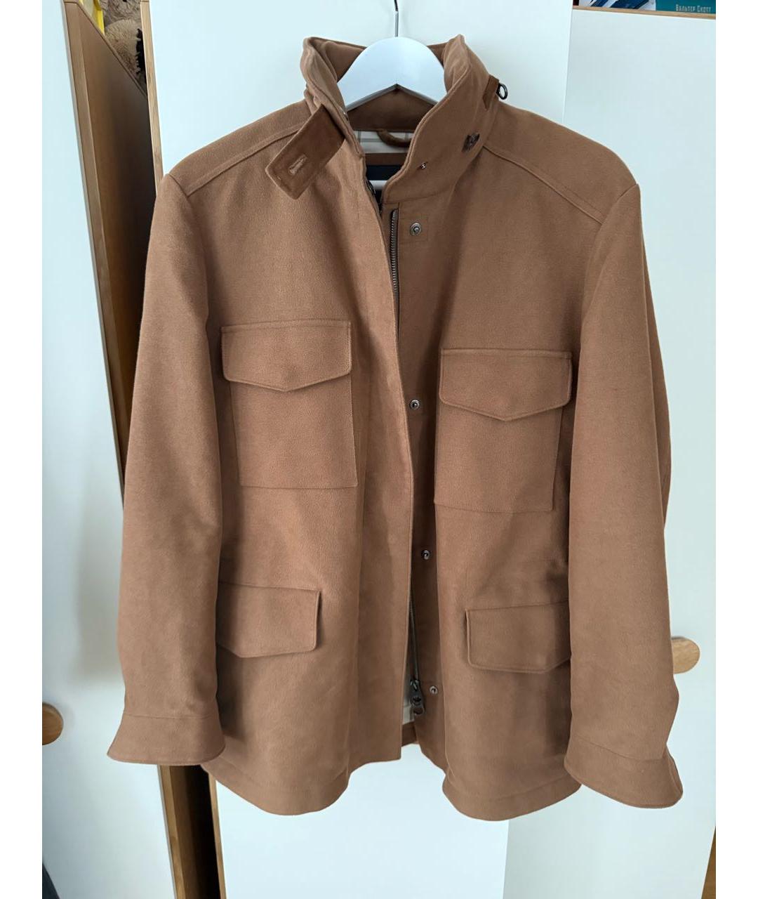 LORO PIANA Коричневое шерстяное пальто, фото 9
