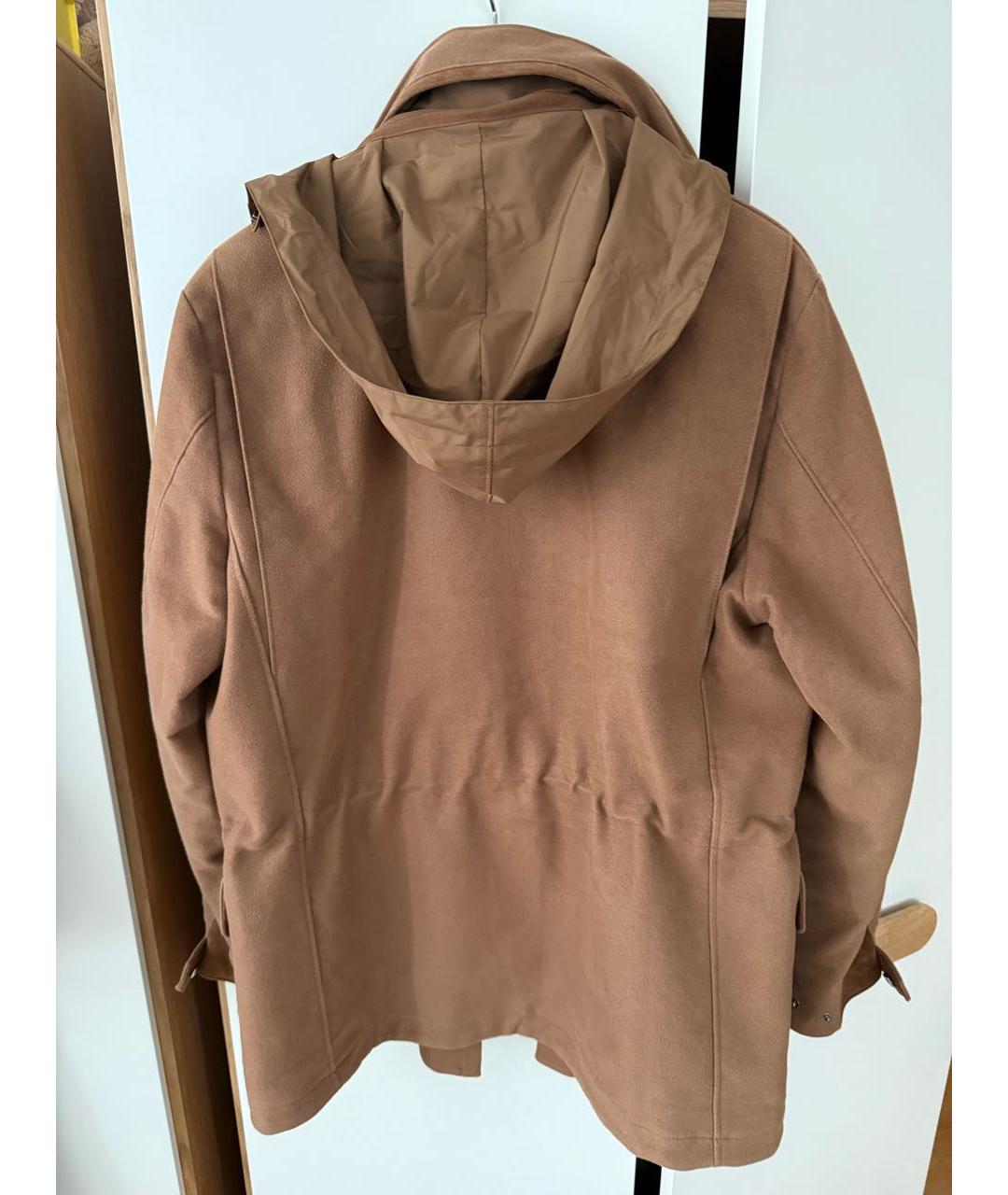 LORO PIANA Коричневое шерстяное пальто, фото 3