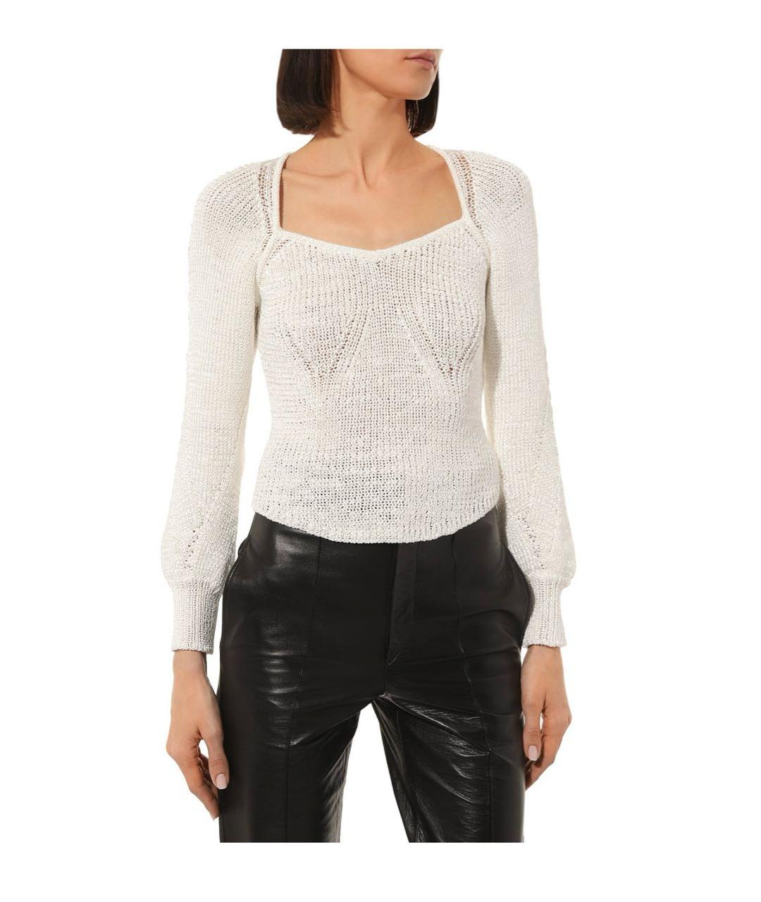 IRO Белый полиэстеровый джемпер / свитер, фото 4