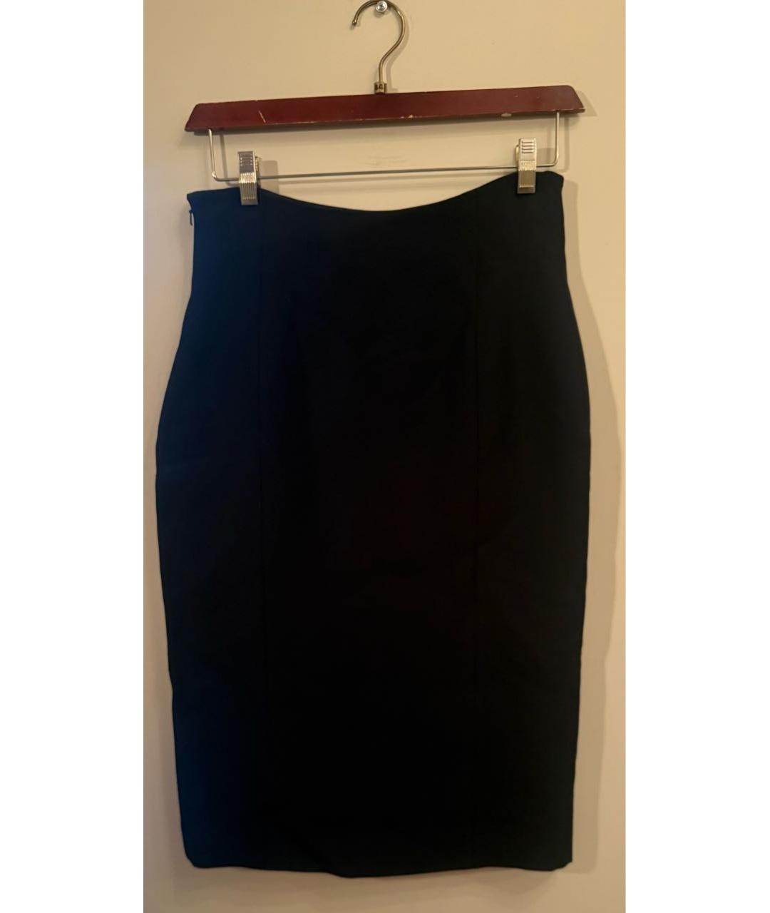 CHRISTIAN DIOR Черная шерстяная юбка миди, фото 6