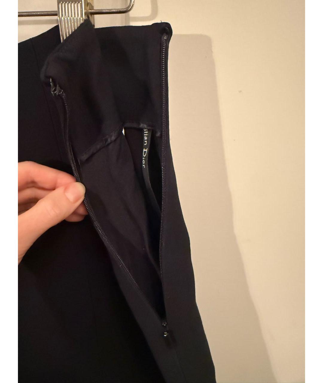 CHRISTIAN DIOR Черная шерстяная юбка миди, фото 3