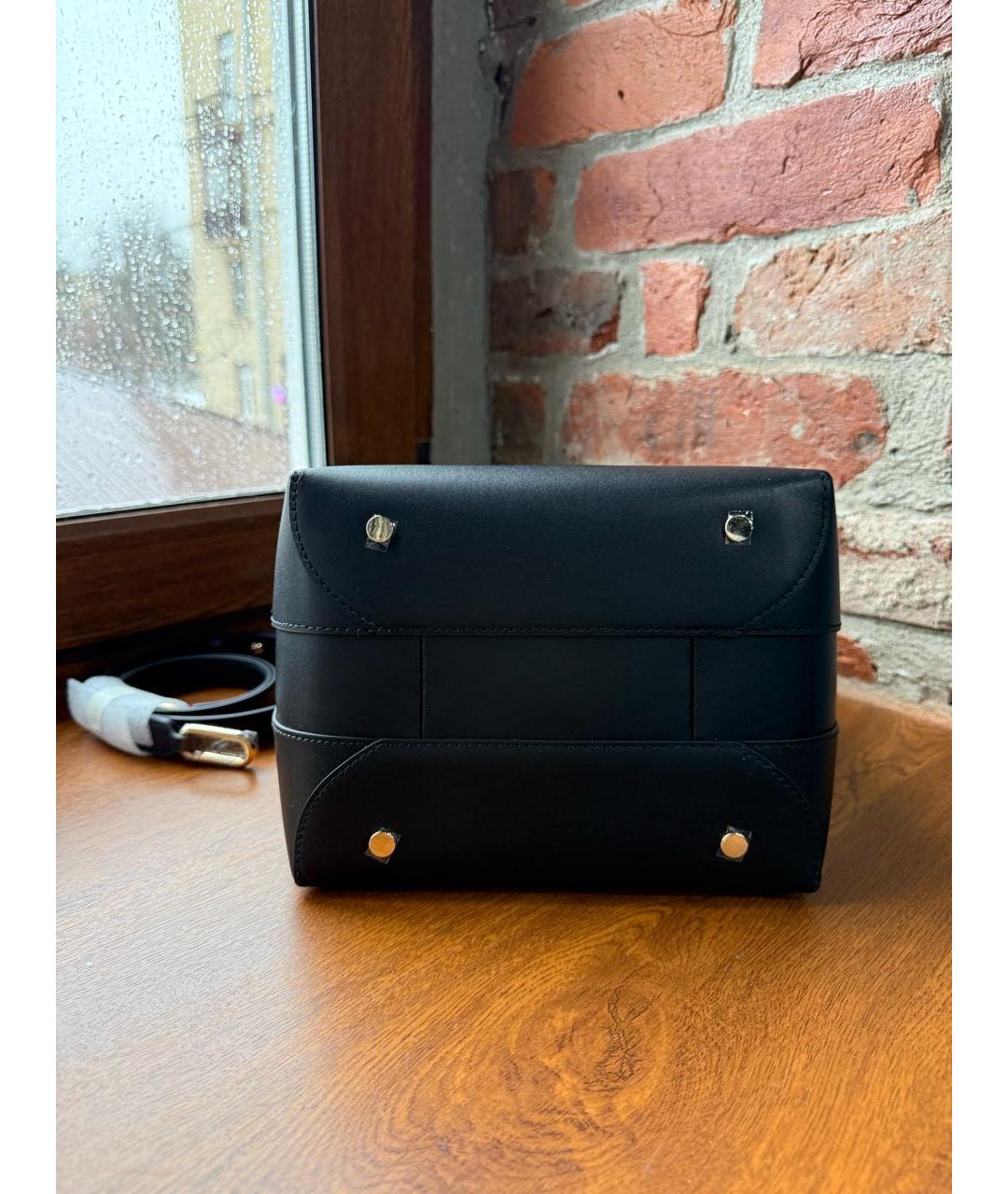 FURLA Черная кожаная сумка через плечо, фото 4