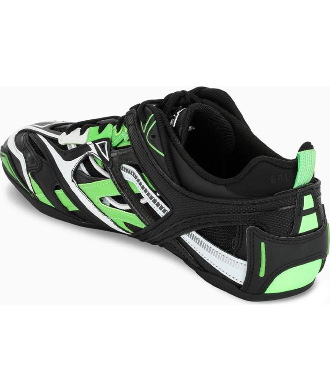 BALENCIAGA Черные текстильные низкие кроссовки / кеды, фото 4